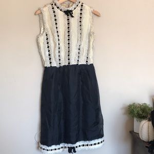 VINTAGE Bob Bugnand maid black ruffle dress